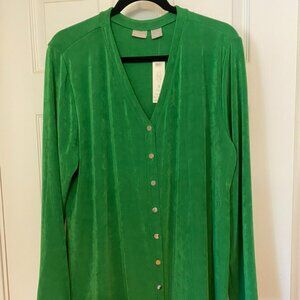 Chicos NWT Travelers Snap Front Cardigan, size 3 (US 16-18)